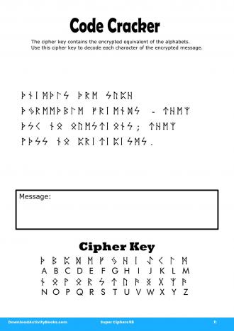 Code Cracker #11 in Super Ciphers 56
