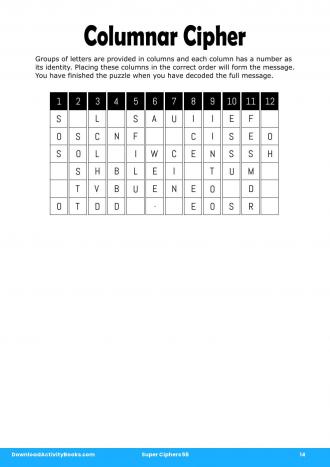 Columnar Cipher in Super Ciphers 56