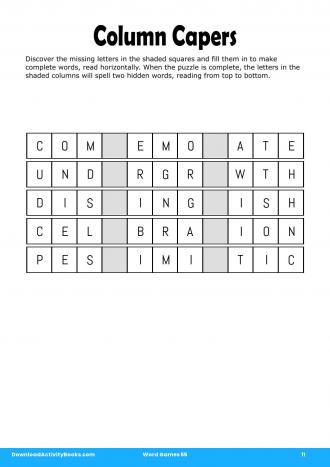 Column Capers in Word Games 55