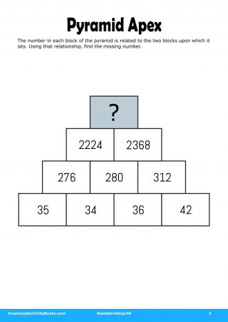 Pyramid Apex #3 in Numbers Ninja 56