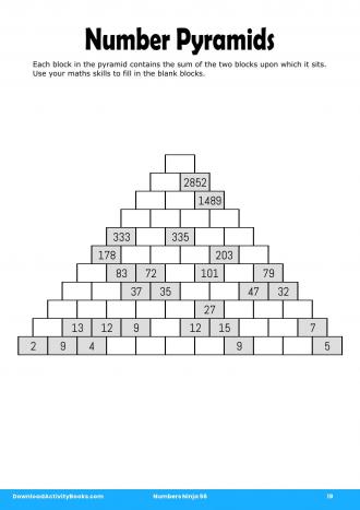 Number Pyramids in Numbers Ninja 56