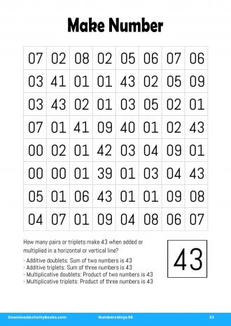 Make Number #23 in Numbers Ninja 56
