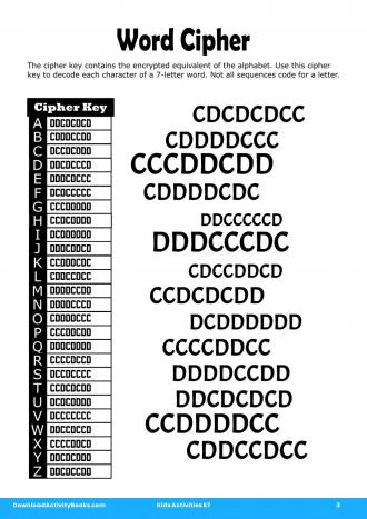 Word Cipher #3 in Kids Activities 57