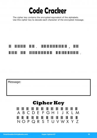 Code Cracker #18 in Super Ciphers 57