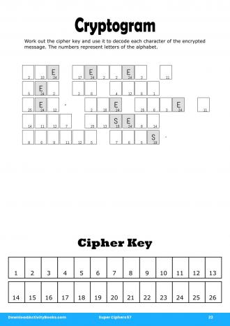 Cryptogram #22 in Super Ciphers 57