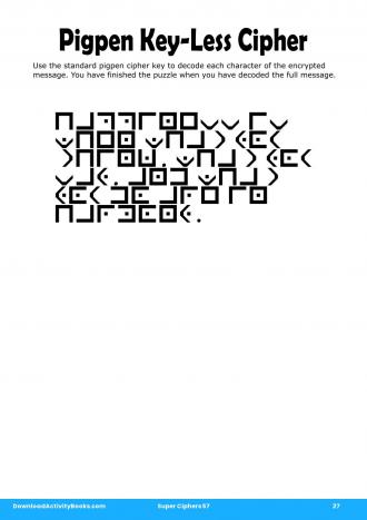 Pigpen Cipher in Super Ciphers 57