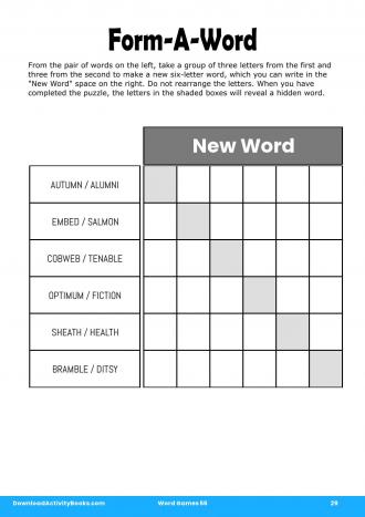 Form-A-Word in Word Games 56
