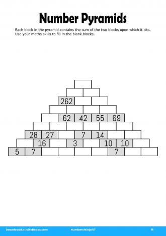 Number Pyramids in Numbers Ninja 57