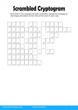Scrambled Cryptogram #2 in Adults Activities 58