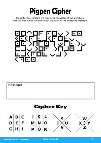 Pigpen Cipher #18 in Kids Activities 58