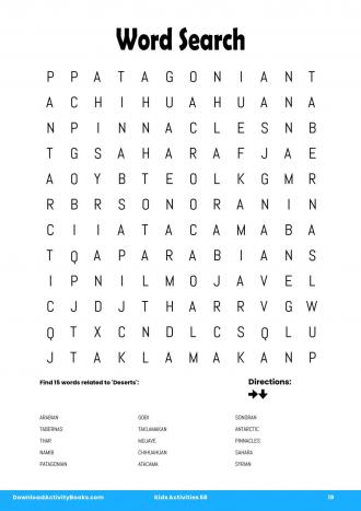 Word Search #19 in Kids Activities 58