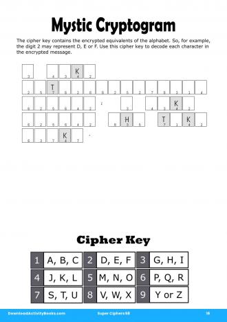 Mystic Cryptogram in Super Ciphers 58