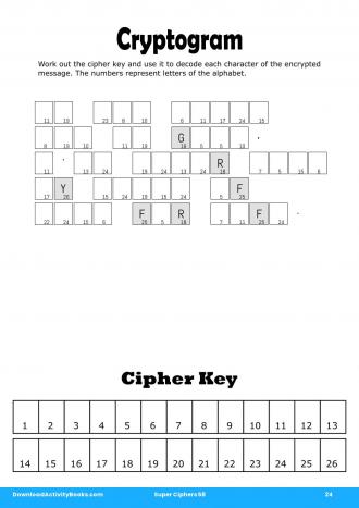Cryptogram in Super Ciphers 58