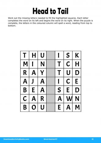 Head to Tail in Word Games 57