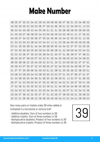 Make Number in Numbers Ninja 58