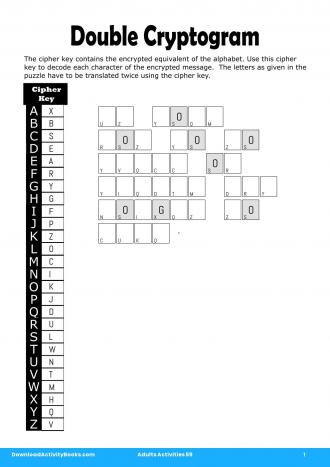 Double Cryptogram #1 in Adults Activities 59