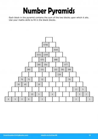 Number Pyramids in Adults Activities 59
