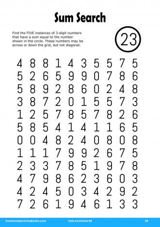 Sum Search #29 in Kids Activities 59