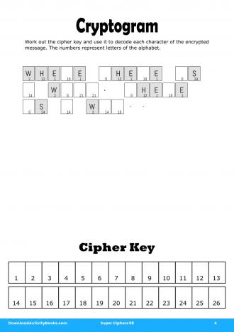 Cryptogram in Super Ciphers 59