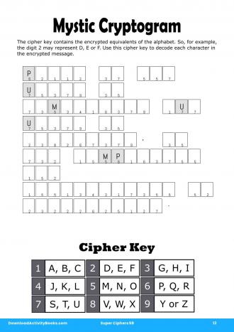 Mystic Cryptogram #13 in Super Ciphers 59