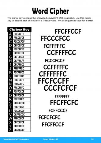 Word Cipher in Super Ciphers 59