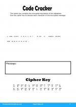 Code Cracker #5 in Super Ciphers 8