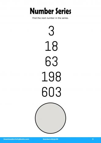 Number Series in Numbers Ninja 59
