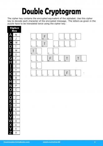 Double Cryptogram #5 in Adults Activities 60