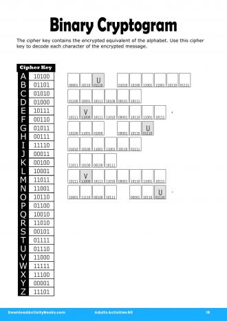 Binary Cryptogram #16 in Adults Activities 60