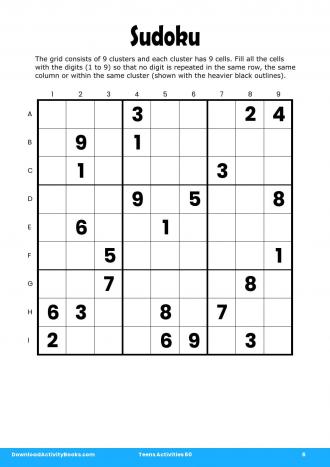 Sudoku #6 in Teens Activities 60