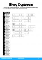 Binary Cryptogram in Adults Activities 5