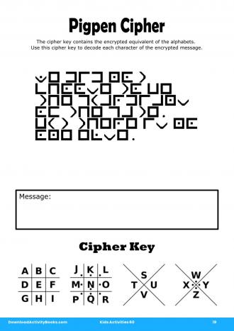 Pigpen Cipher #19 in Kids Activities 60