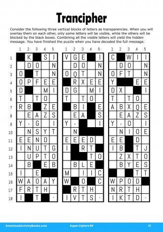 Trancipher #13 in Super Ciphers 60