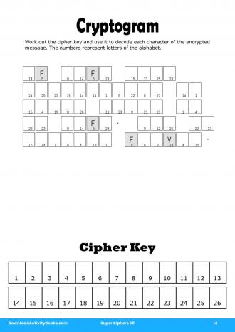 Cryptogram in Super Ciphers 60