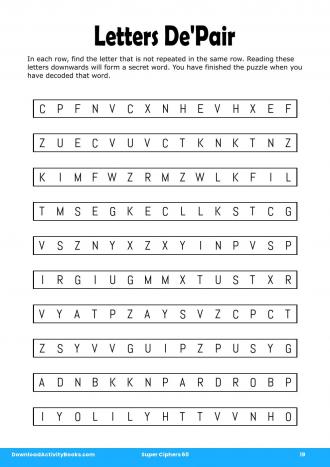 Letters De'Pair #19 in Super Ciphers 60