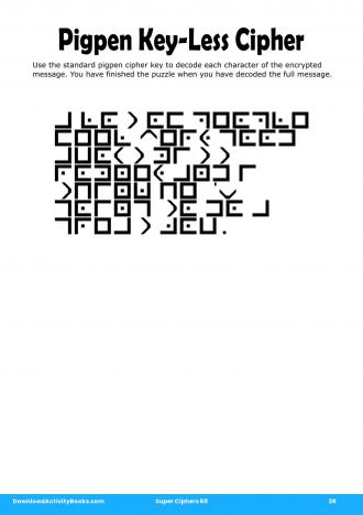 Pigpen Cipher in Super Ciphers 60