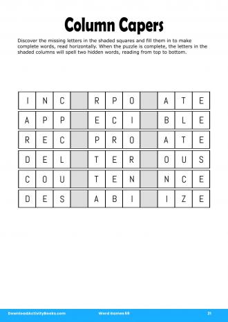 Column Capers in Word Games 59