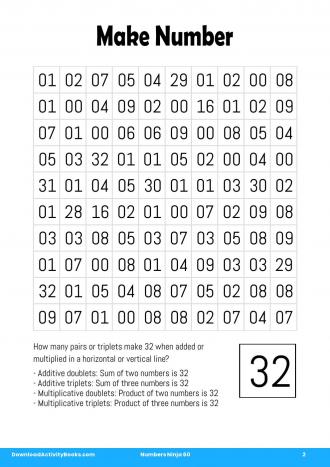 Make Number #2 in Numbers Ninja 60