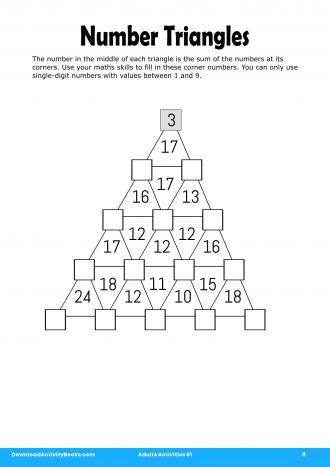 Number Triangles #8 in Adults Activities 61