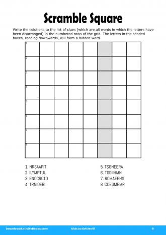Scramble Square #9 in Kids Activities 61