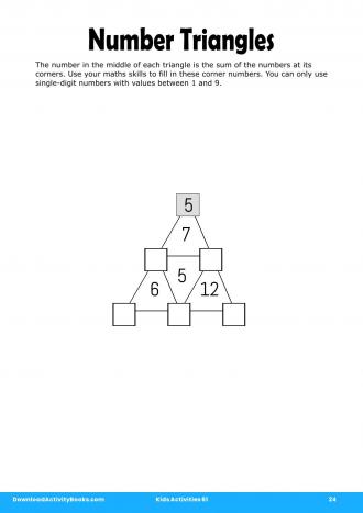 Number Triangles #24 in Kids Activities 61