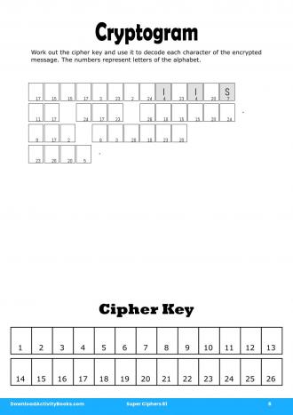 Cryptogram in Super Ciphers 61