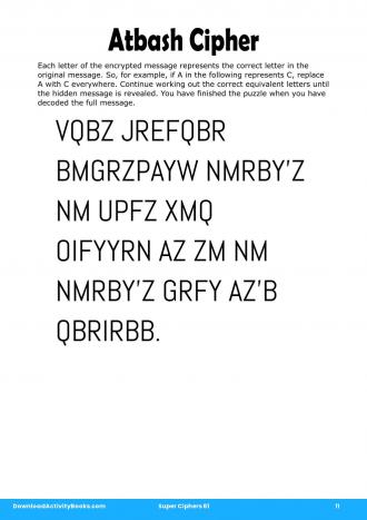 Atbash Cipher #11 in Super Ciphers 61