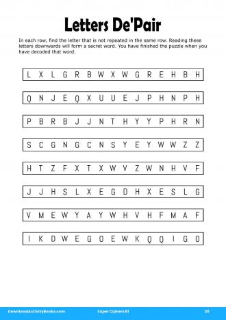 Letters De'Pair #30 in Super Ciphers 61