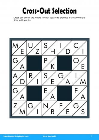 Cross-Out Selection in Word Games 60