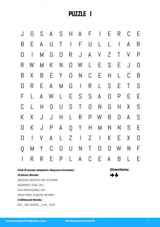 Word Search Power in Word Search Power 15