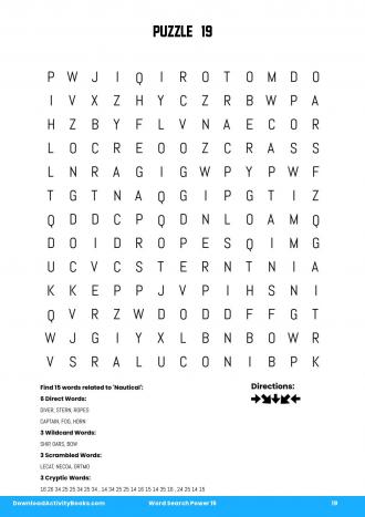 Word Search Power #19 in Word Search Power 15