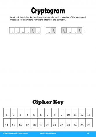 Cryptogram #10 in Adults Activities 62