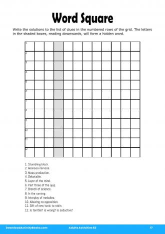 Word Square in Adults Activities 62