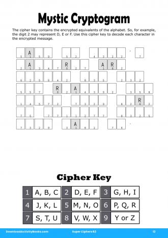 Mystic Cryptogram #12 in Super Ciphers 62